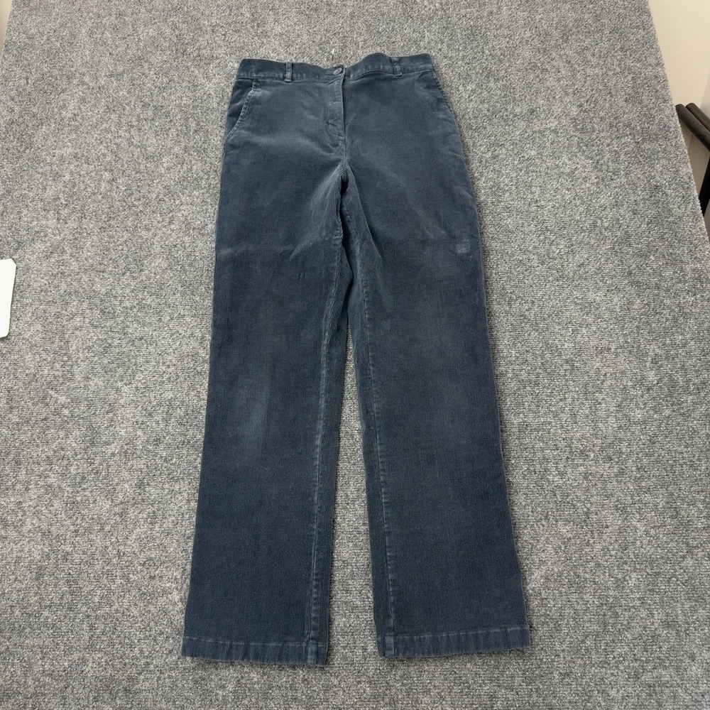 LL Bean Pants Womens 6 Blue Corduroy Classic Fit Straight Leg Casual Outdoor